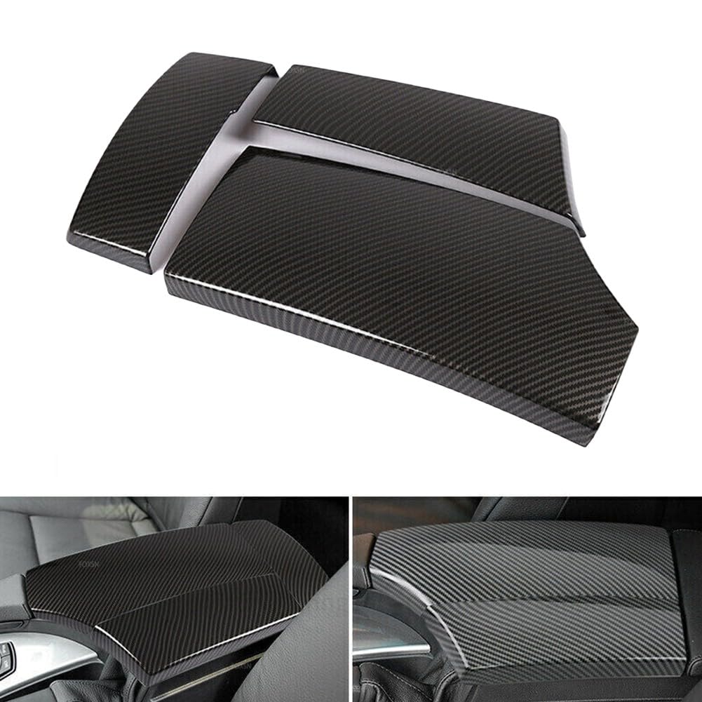 In Fibra di Carbonio Console Centrale Bracciolo Scatola di Immagazzinaggio Copertura Per BMW Serie 5 E60 04-10