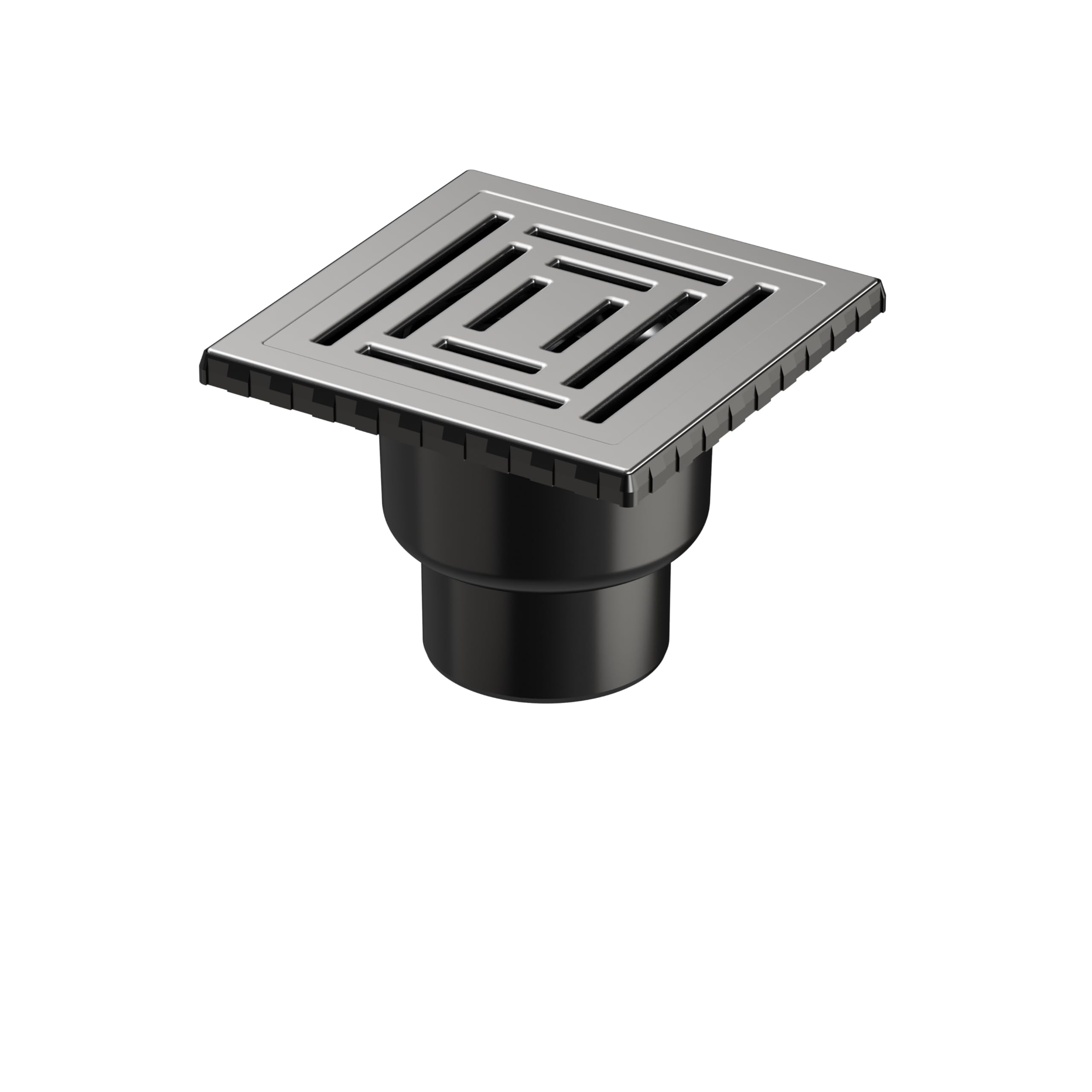VitrA V-Flow Kare 5608285 Duş Kanalı, Alttan Çıkışlı, 15x15 cm, DK 800 Kapak, Mat Krom
