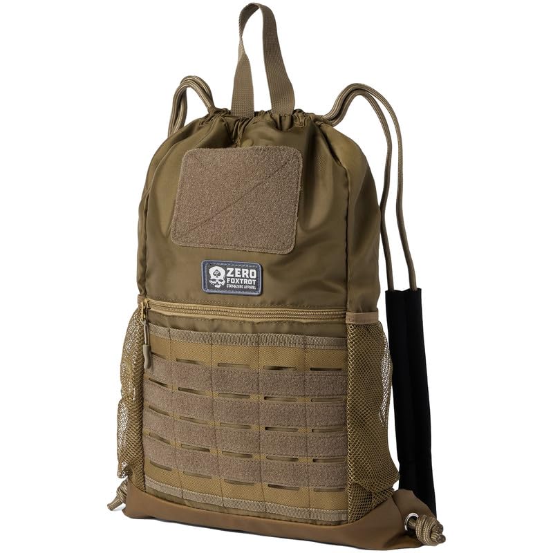 Zero Foxtrot Tactical Drawstring Bag - Coyote Brown