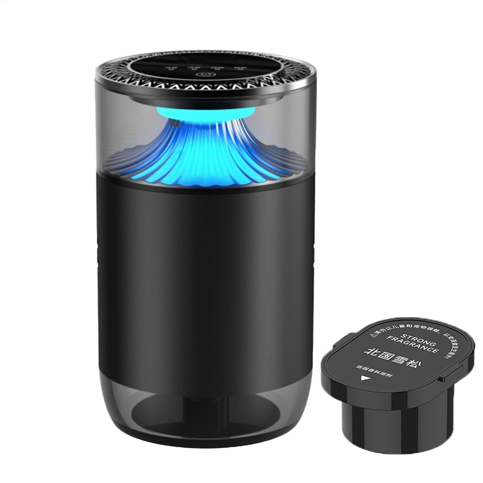 LED Cloud Mist Car Diffuser, Alloy & PC Material, 4.5x2.7in, 10W Type-C Rechargeable, 800mAh Battery, Auto Aromatherapy Freshener For RVs, Trucks, Sedans, Natural Fragrance