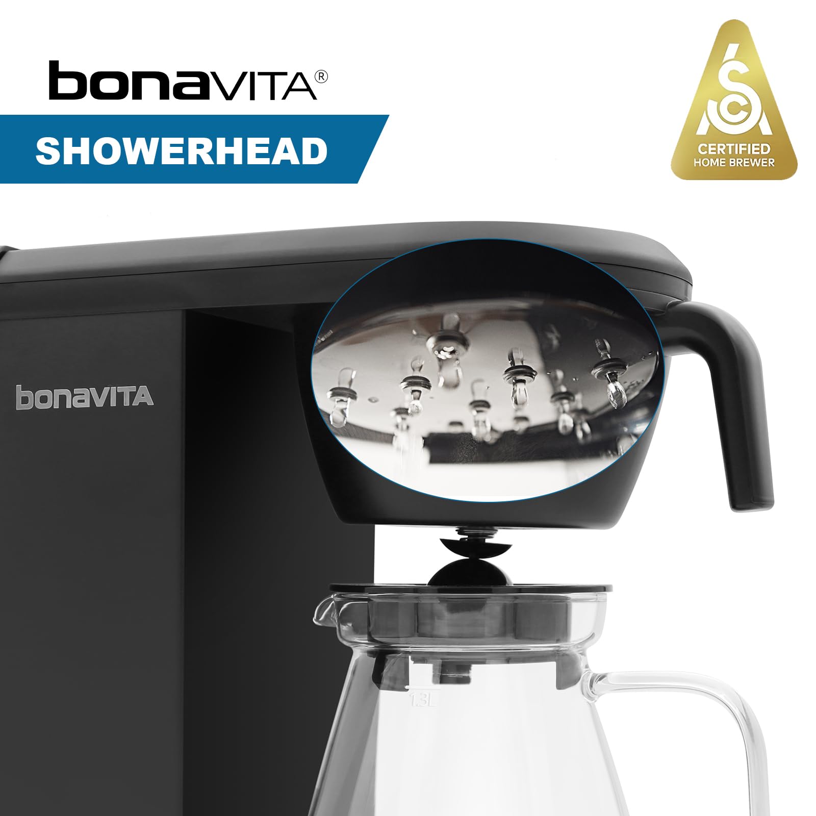 Bonavita Enthusiast 8 Cup Drip Coffee Brewer, Pour Over, SCA Certified Coffee Machine with Thermal Carafe, Stainless Steel Panel, Removable Reservoir