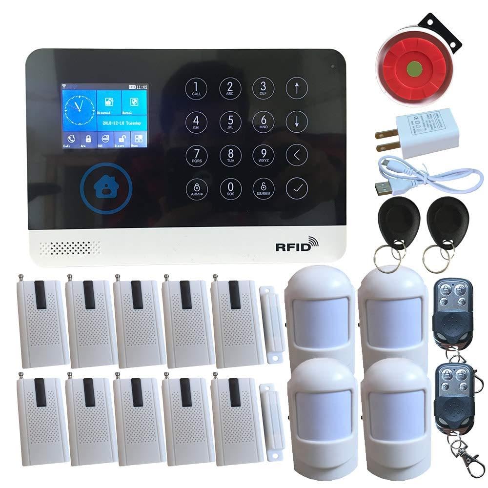 Système d'alarme GSM wfk-2r2r4p10d avec détecteur et télécommande