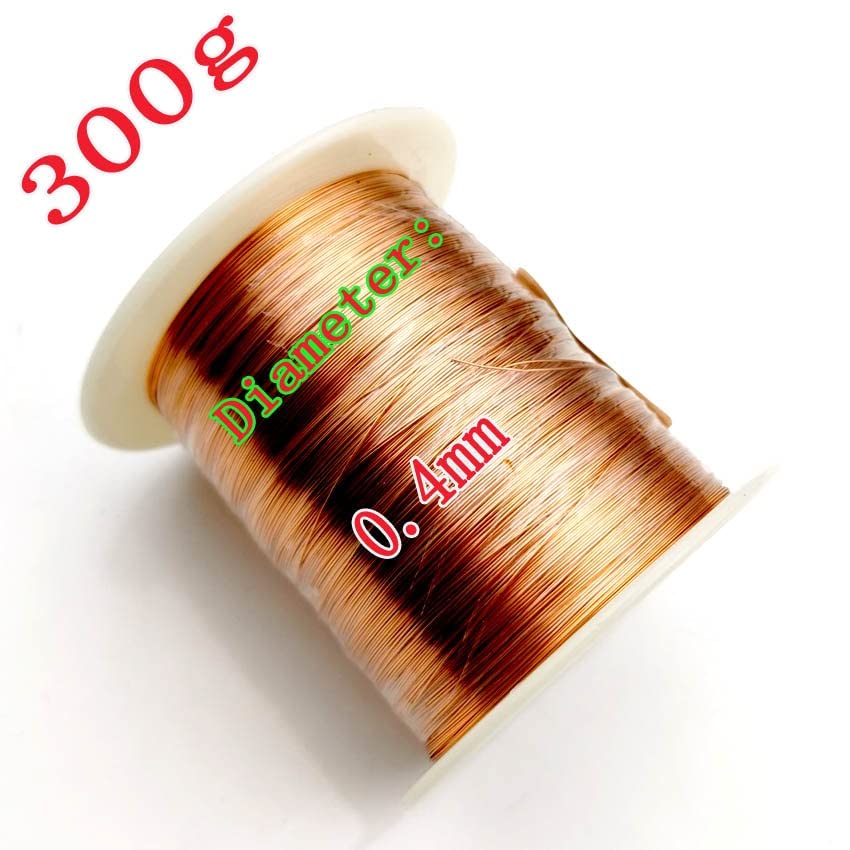 300g Red Magnetic Wire 0.2mm QA Enameled Copper Wire Magnetic Coil Winding for Electric Machine DIY Electromagnet Making (Color : 0.4mm, Size : Red)