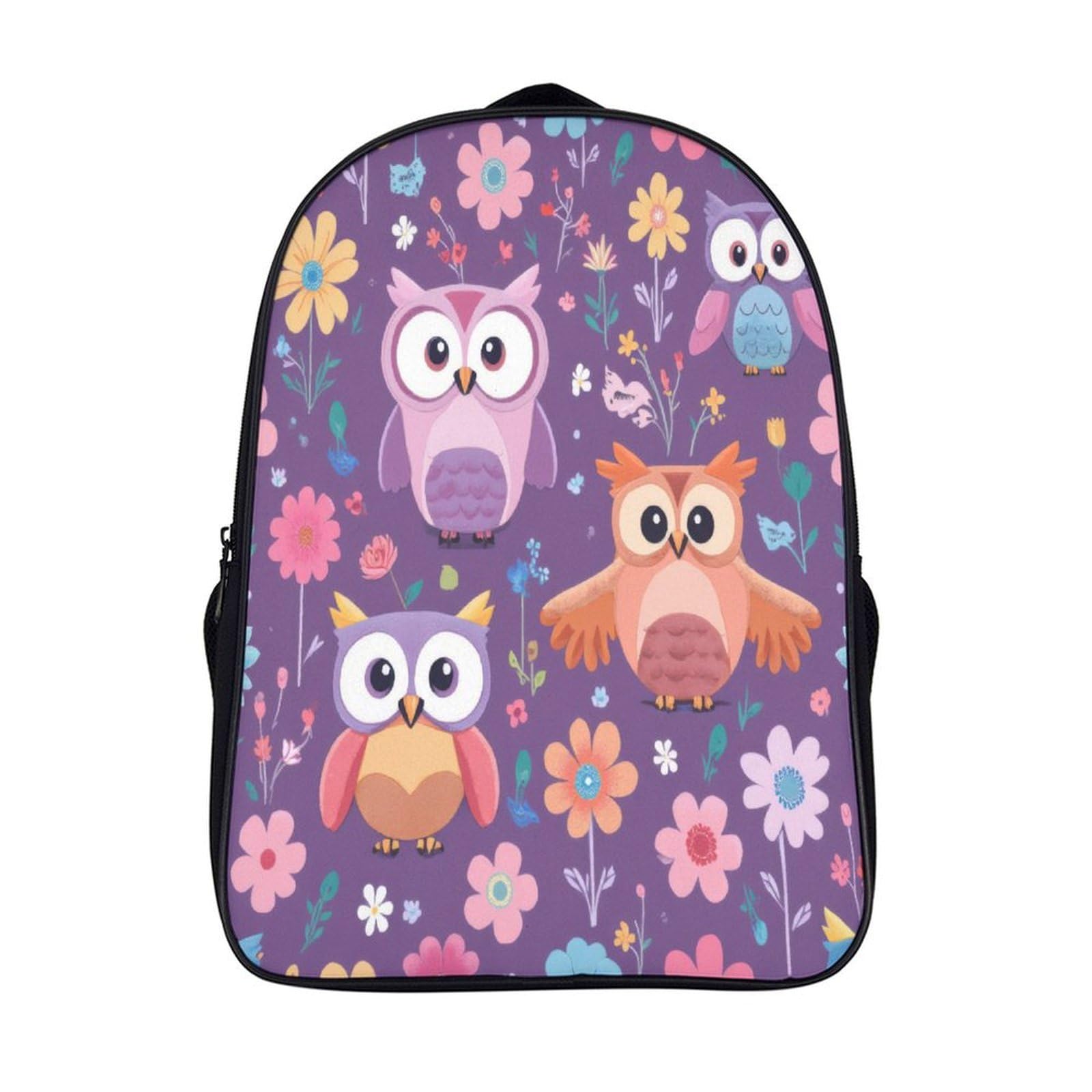 Sac à dos école imperméable avec 2 compartiments et imprimé floral 3D - 7