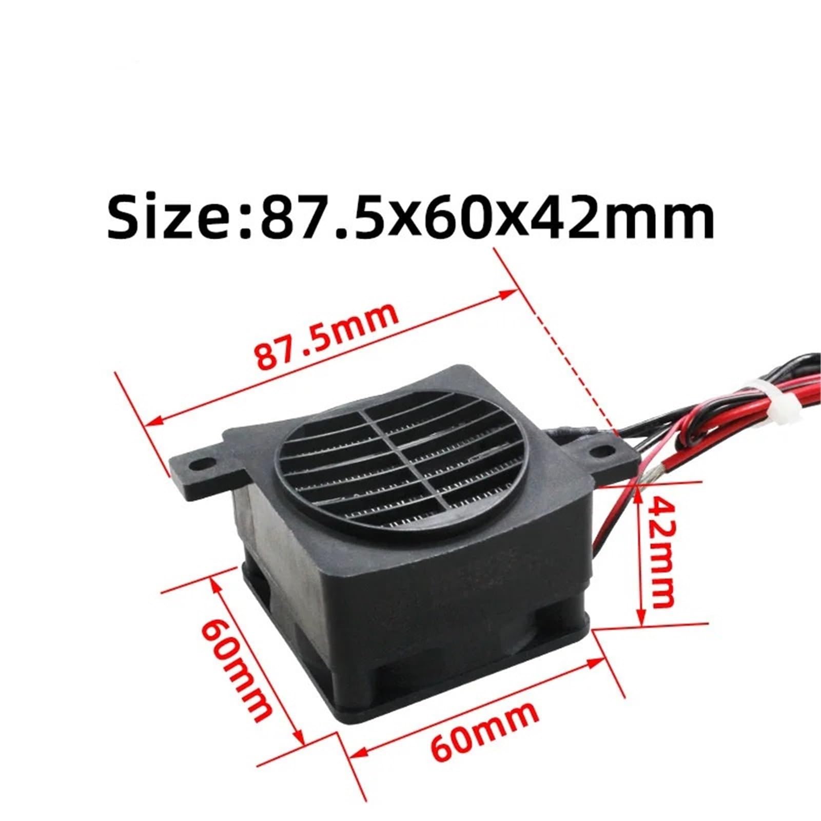 PTC-Heizung, 12 V, 24 V, 48 V, 110 V, 220 V, Keramik-Thermostat-Isolierheizung mit Ventilator, Haustier-Isolierung, Inkubator, PTC-Elektroheizung, Auto (isoliert, 220 V, 200 W)