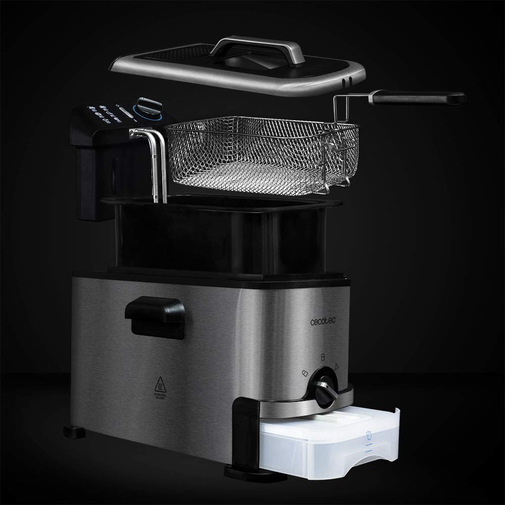 CleanFry Infinity 3000 ProFilter Freidora de aceite de 3 litros Cecotec