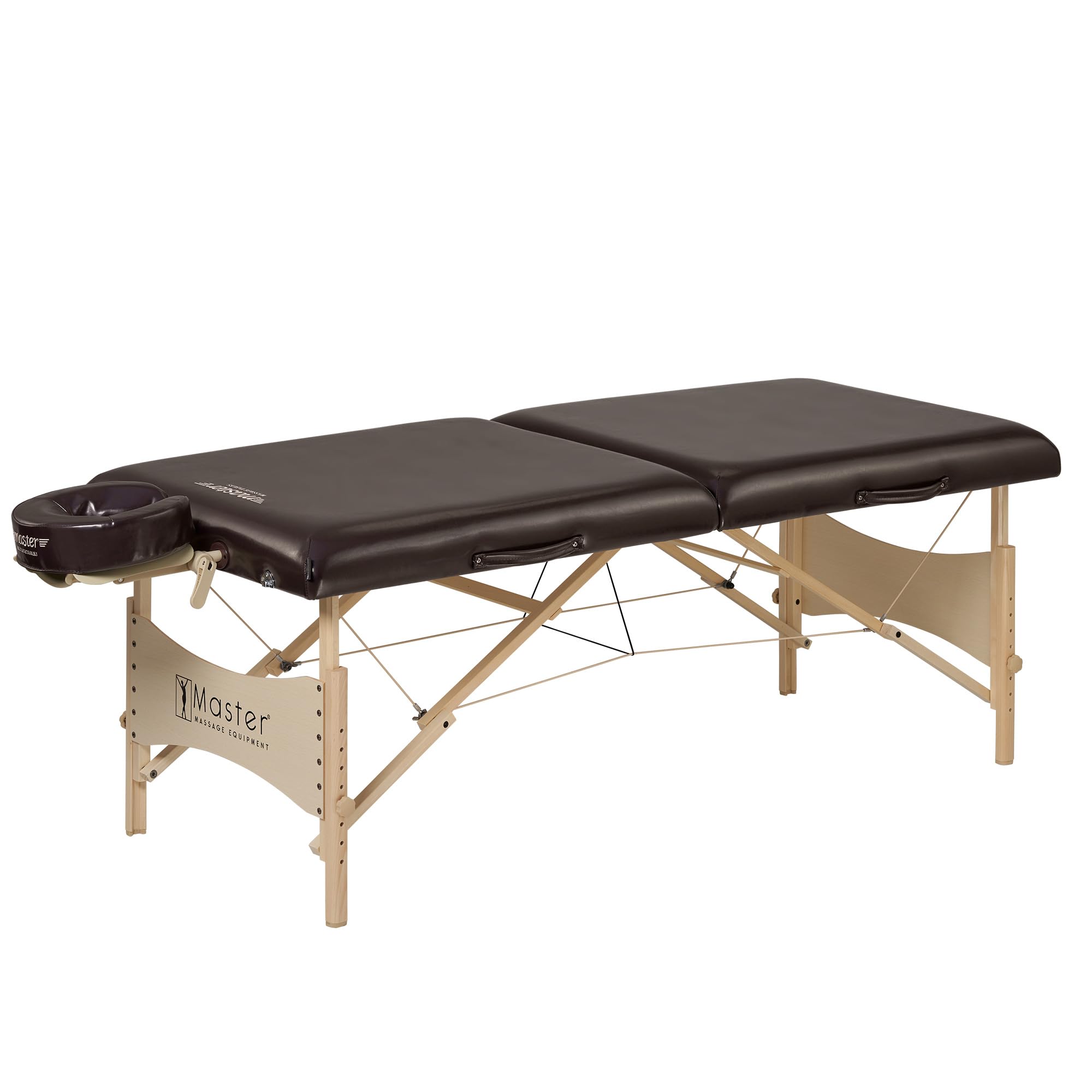 Master Massage 30 Inch Balboa Pro Portable Massage Table Package, Salon Beauty and Lash Bed-Wooden Folding and Foldable Tattoo Table-Brown Luster