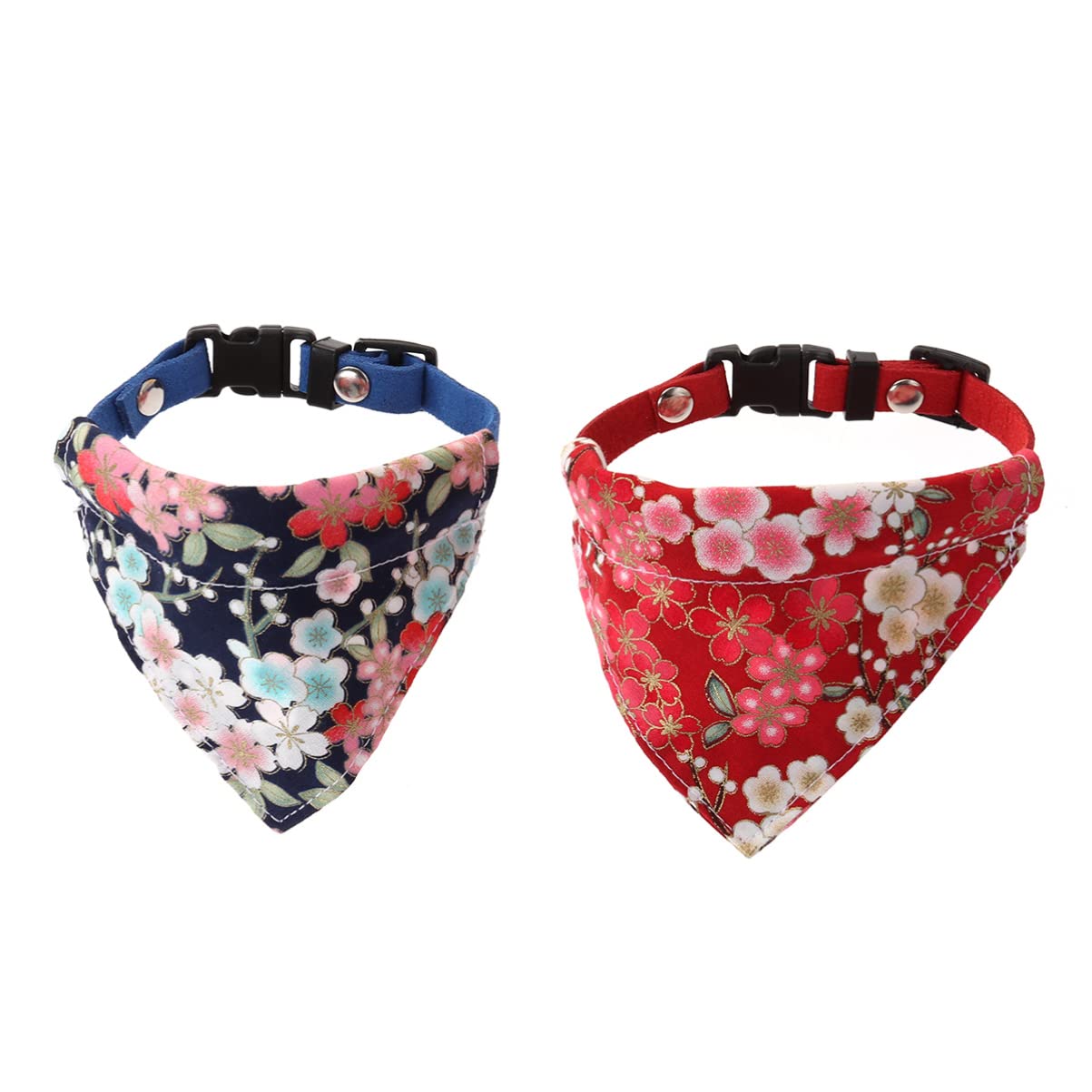 POPETPOP 6pièces Collier Bandana pour Chien Ajustable avec Motif Floral Triangulaire