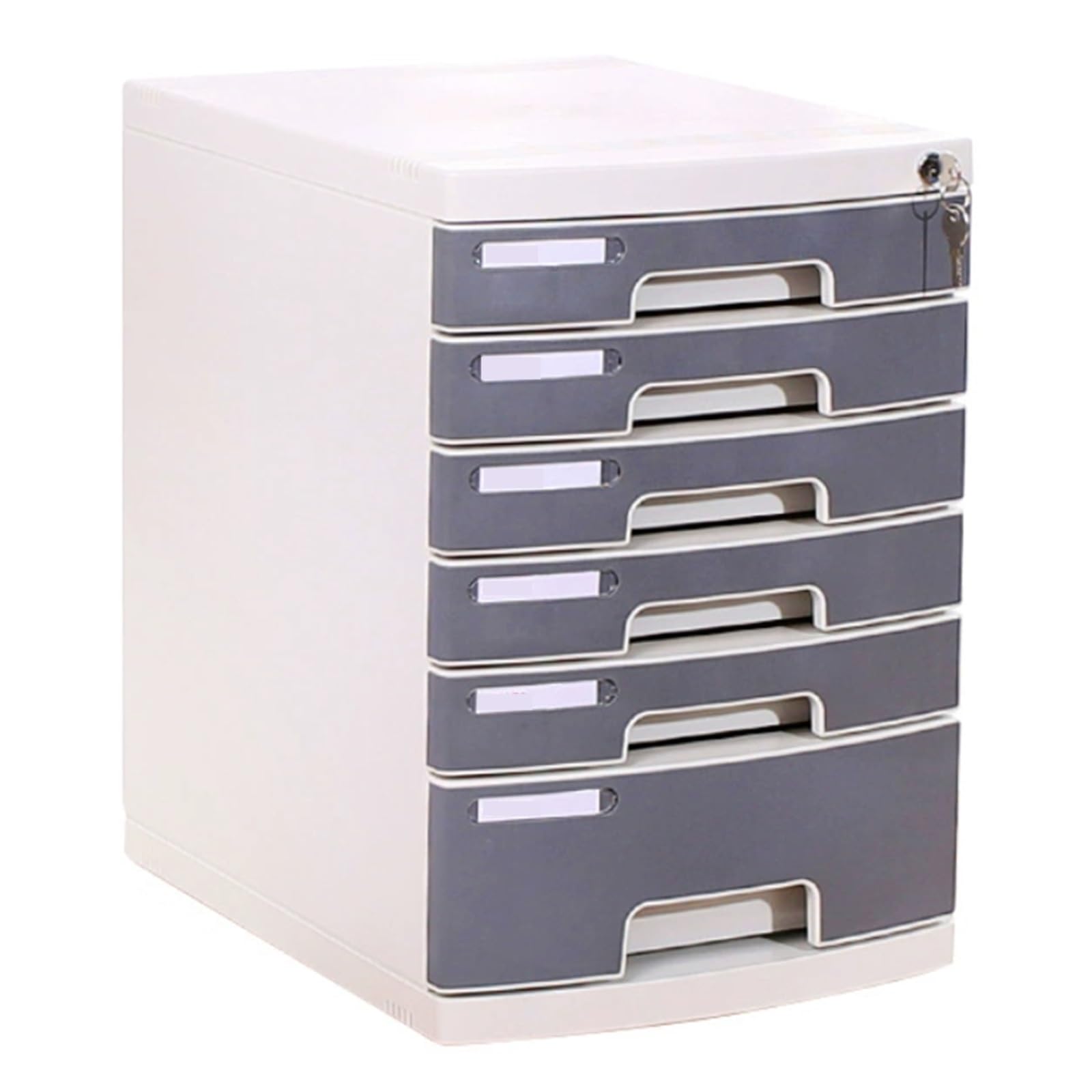 ASerZenith Lockable Plastic File Cabinet - 6-Layer Multi-Drawer Office Storagefor Documents & Supplies Desktop Filing System For Home & Office Use,6-Layers