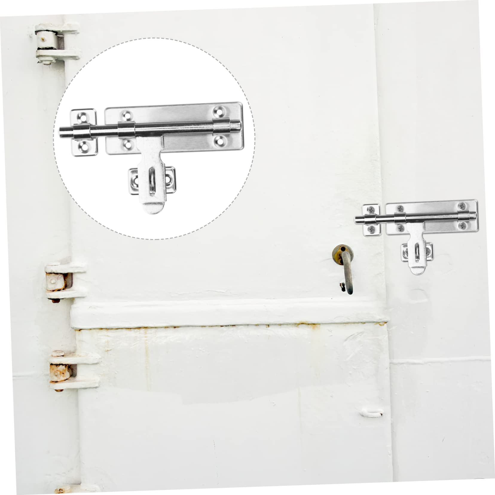 Pestillo de puerta, cerradura de puerta, 2 piezas de protección de puerta corrediza oculta, palanca de bloqueo, Perno de palanca, cerradura deslizante al ras, Perno de acción, Perno de puerta