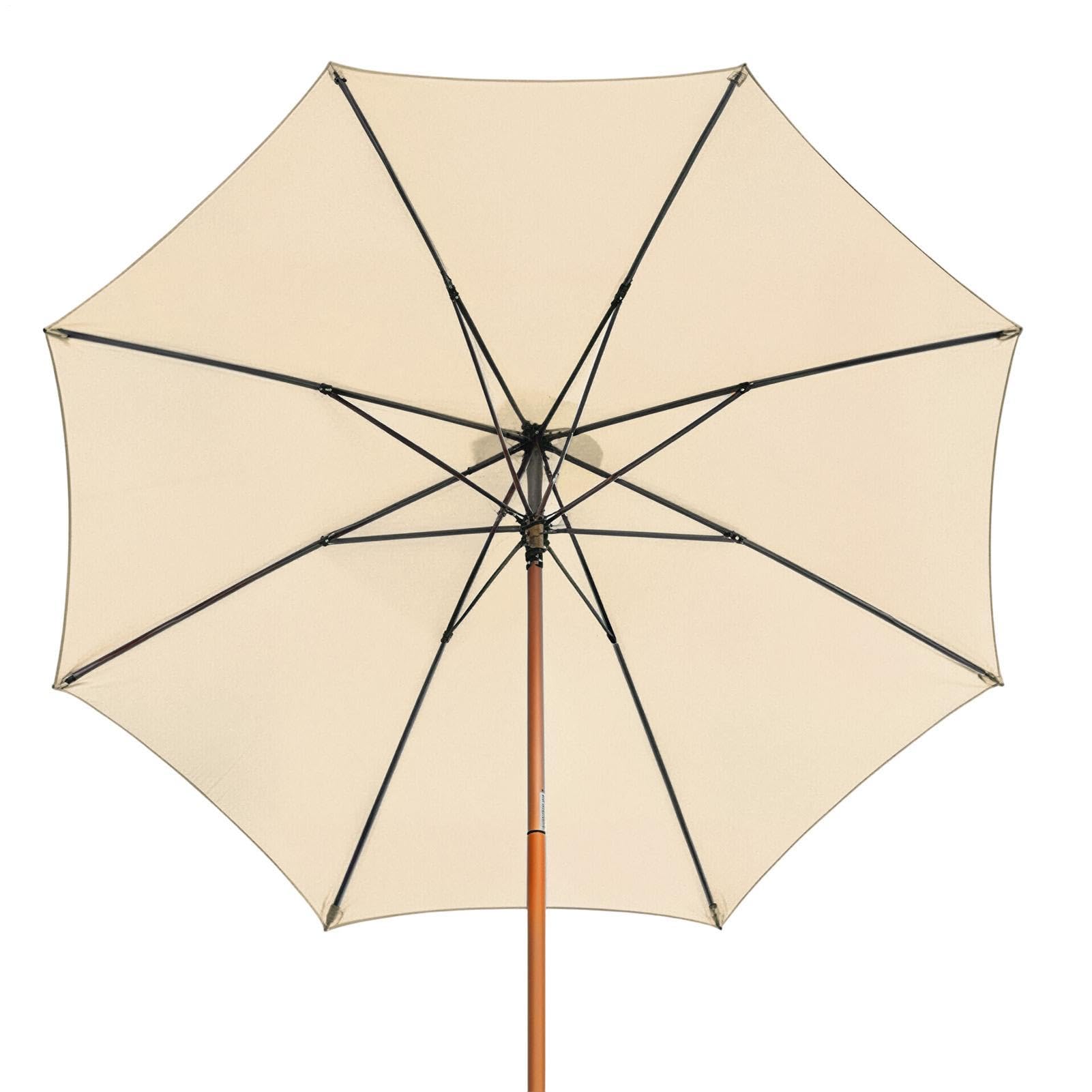 Recambio de toldo para parasol,Tela Impermeable De 8 Varillas - de repuesto para sombrilla de 2.5 metros - Para Exterior Jardín Patio Trasero Césped Playa Piscina Terraza