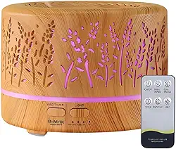 Difusor Aromatizador Ambiente Para Óleo Essencial 700ml - Flores Bmax - Marron Claro