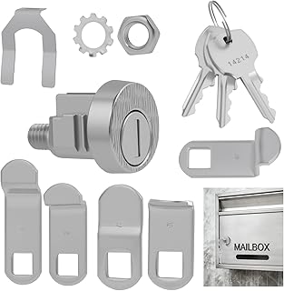EBQOSK Mailbox Lock Kit, Mailbox Locks with 3 Keys Replacement for C7120/C9100/C9200 L1172C/PD103-16, Suitable for Mailbox Locks, Newspaper Box Locks & Wardrobe Locks