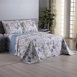 Kit Colcha Cobre Leito 3 Peças Dupla Face Casa Dona 150 fios (King, Versailles)