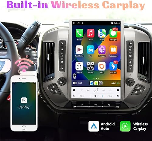 Miniatura 4 de Reemplazo de radio Android de 14.4 pulgadas para Chevrolet Silverado GMC Sierra 2014-2019 unidad principal estéreo auto multimedia Play navegación