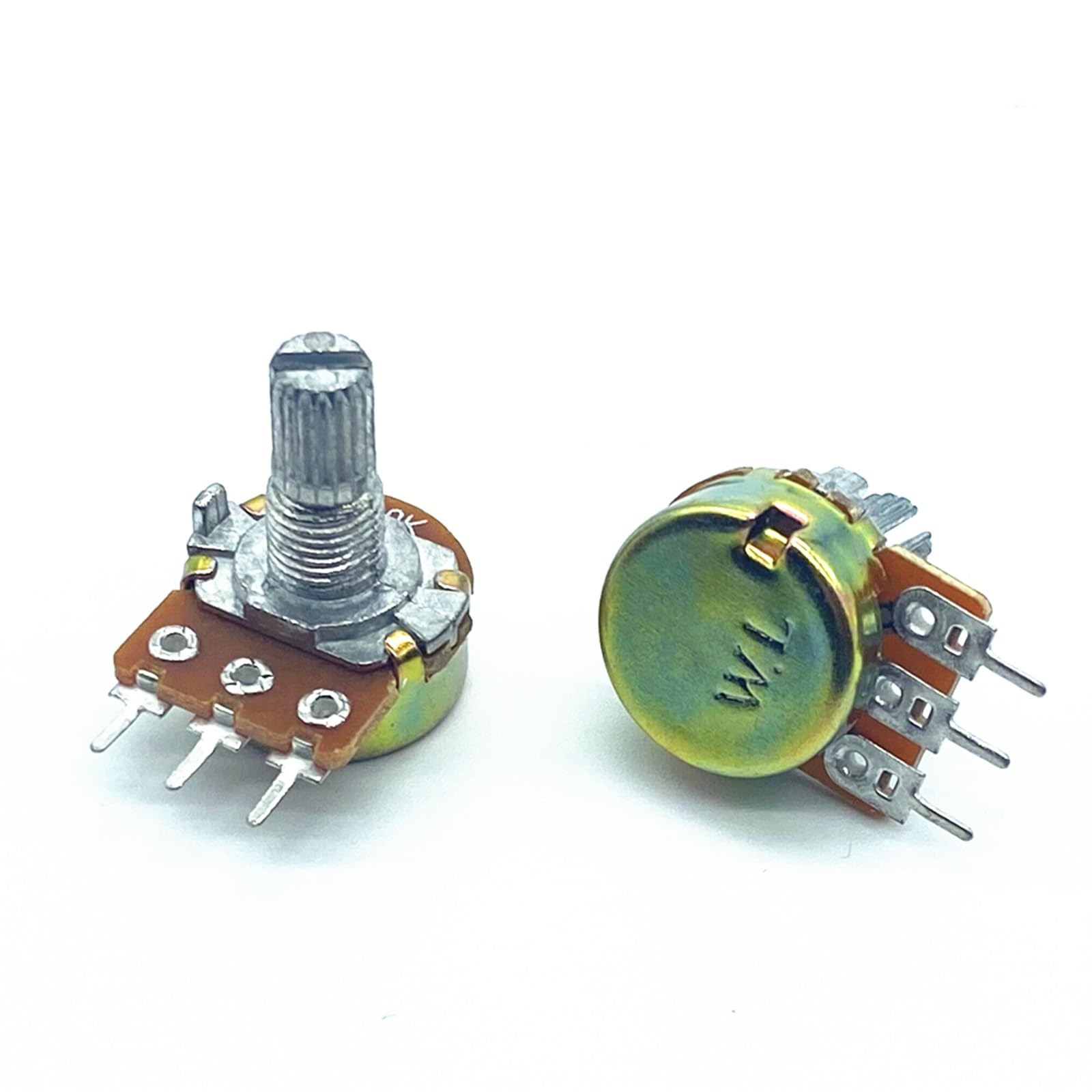 Potenziometro lineare WH148 albero da 15 mm con dadi e rondelle 3 pin WH148 B1K B2K B5K B10K B20K B50K B100K B250K B500K B1M 50 PZ(10K Ohm)