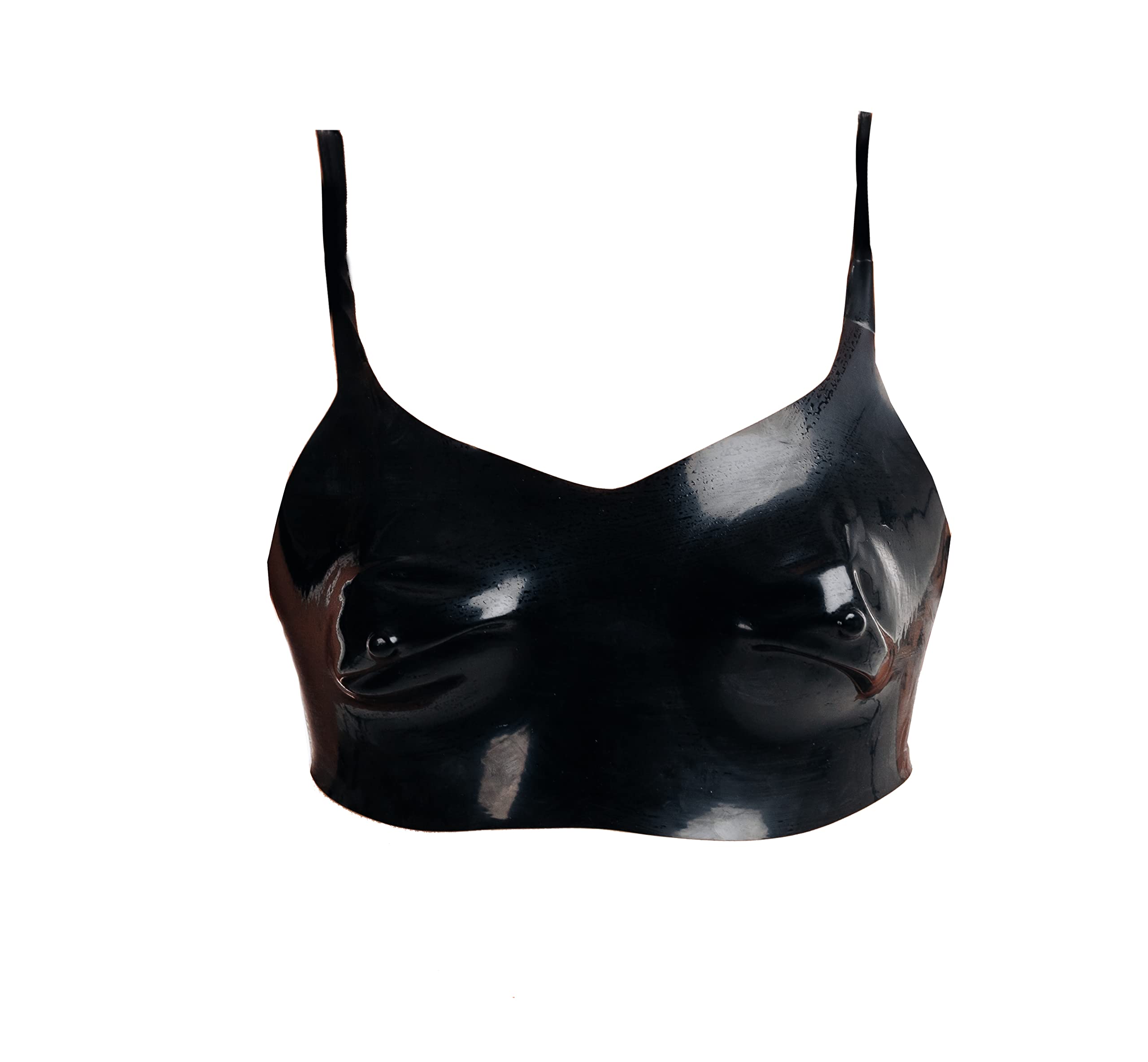 Rubberfashion Bustier Latex avec Bonnets - moulé - Soutien-Gorge Sexy en Latex pour Femmes
