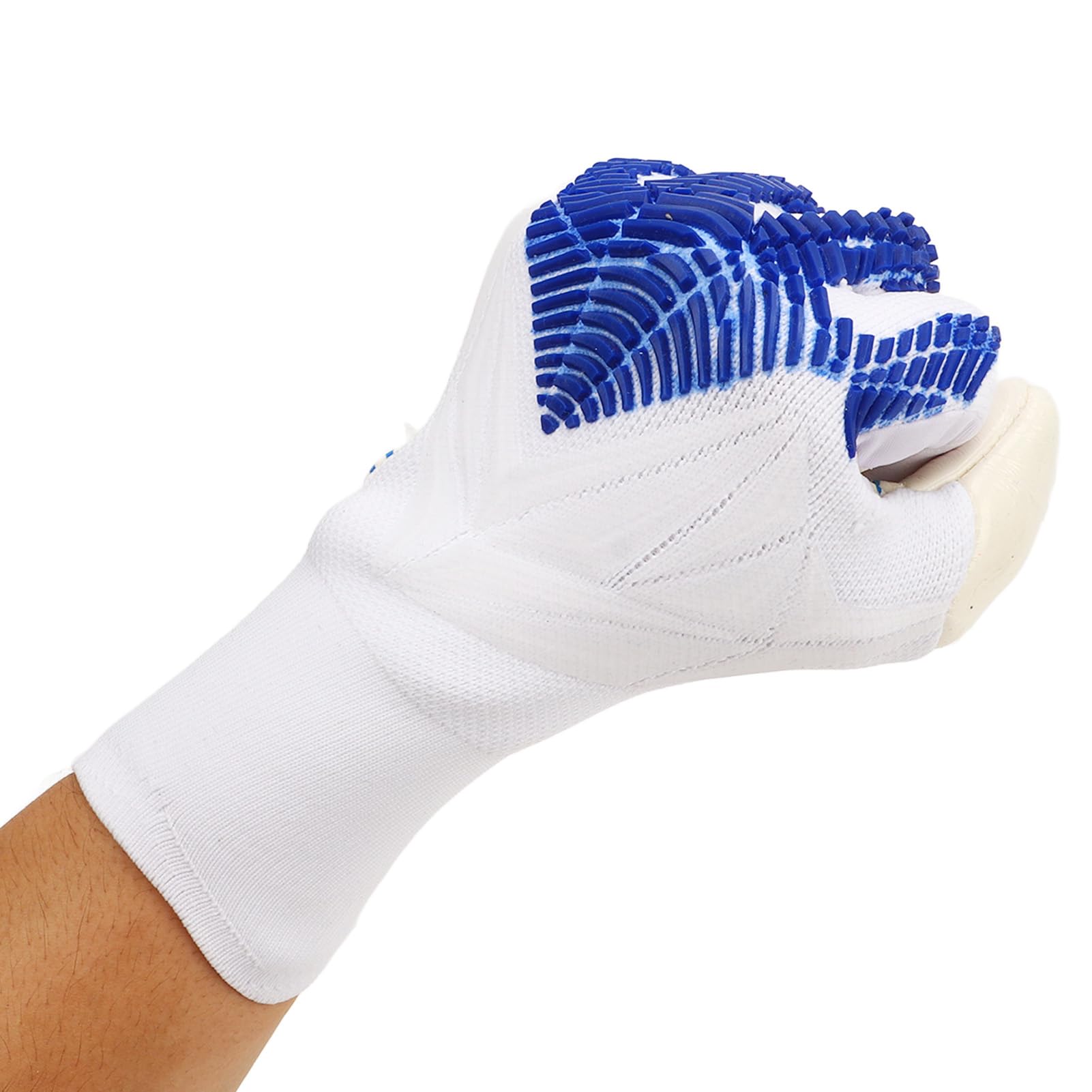Xolsurg Football Goalkeeper Gloves Strong Palm Grip Finger Protection Non Slip Latex Nylon Breathable Soccer for Men Women (20mm / 0.79in)