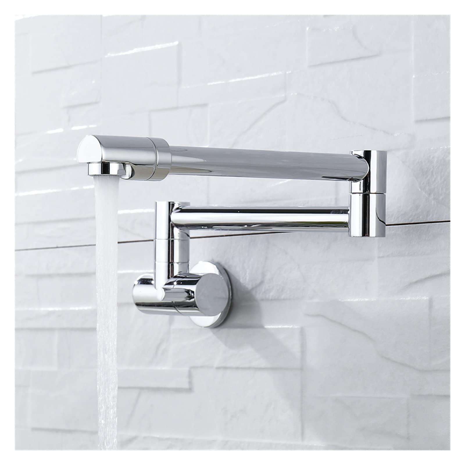Grifo para llenado de ollas, Rellena de latón sólido Toque Montaje de pared grifo de cocina de un solo agujero de un solo agujero de un solo agujero cromado níquel negro giratorio rojo pliegue plegabl