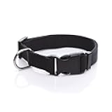 Adjustable Nylon Dog Collar, pet Collar 1 Inch 3/4 Inch 5/8 Inch Wide, for Large Medium Small Dogs(5/8 Inch, Black)