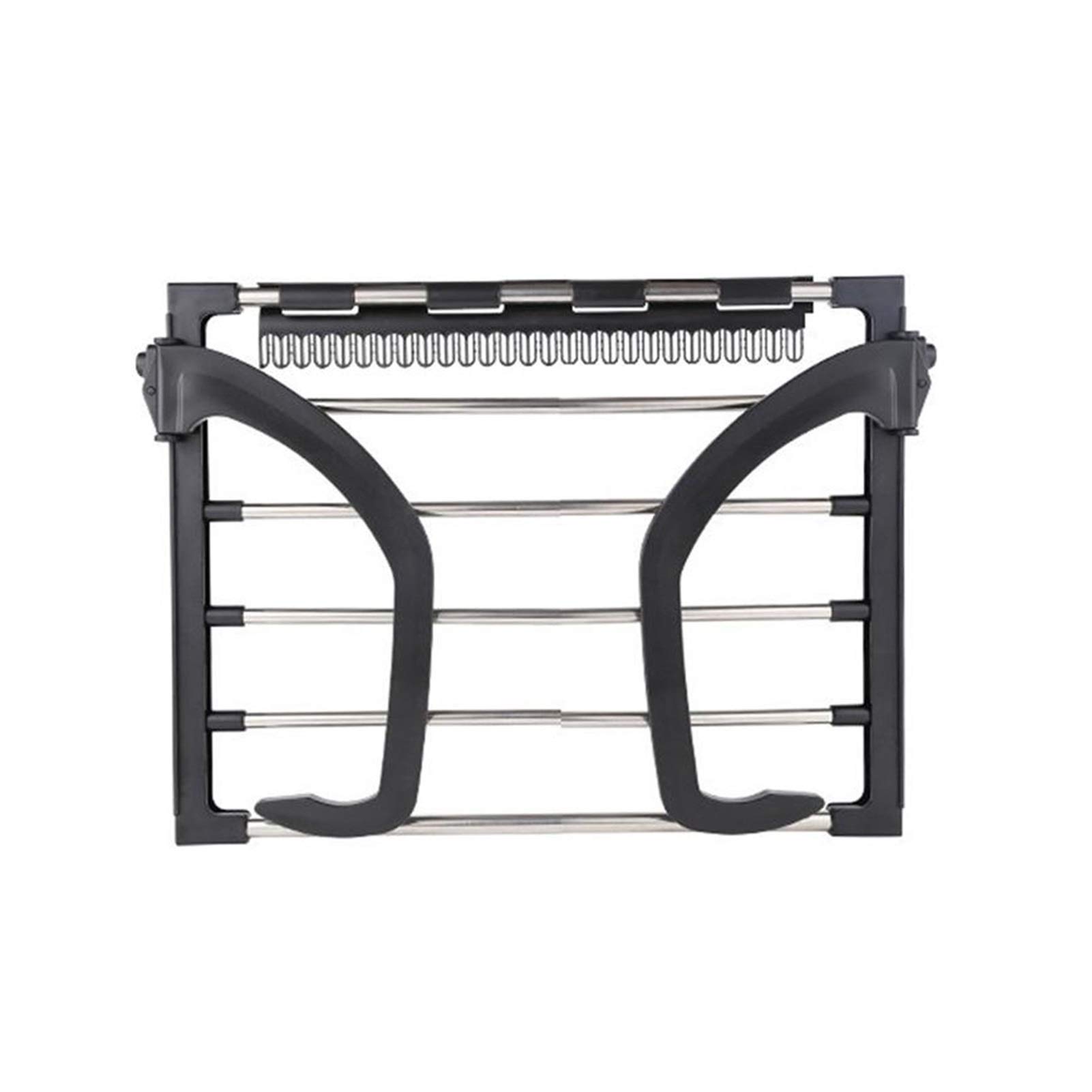 Kleiderbügel mit 6 Stangen, Handtuchhalter, klappbarer Wäscheständer, zusammenklappbarer Wäscheständer für Zuhause, Socken, Röcke, Trockenständer, Balkon, Schuhregal (L)