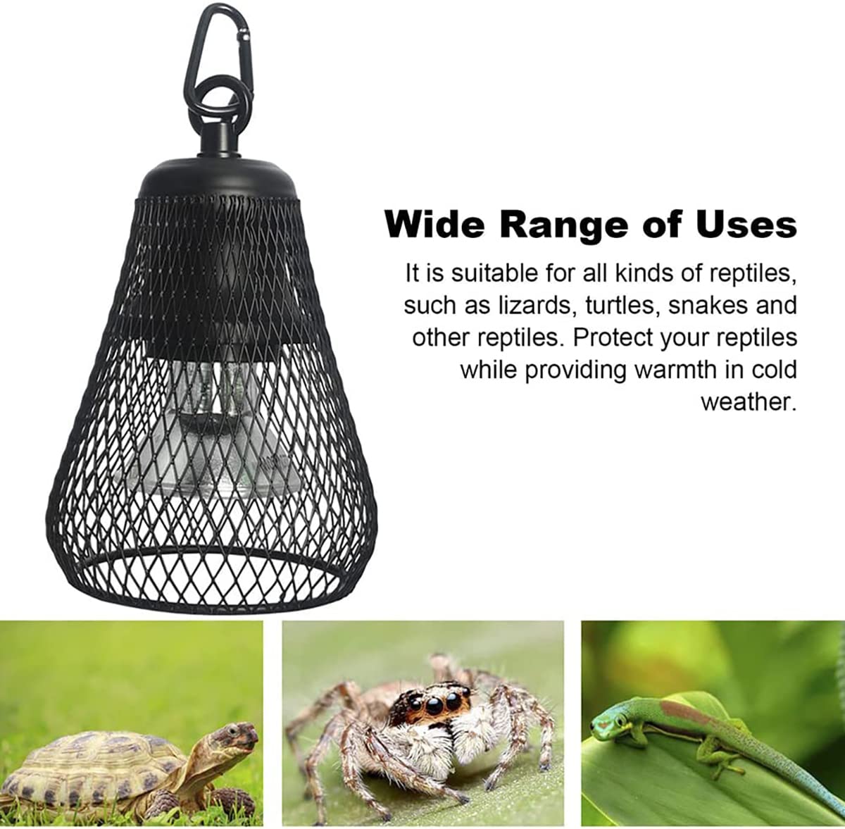 Lámpara Calefacción Aves Corral 25W - 100W, Cubierta Calefacción para Perros Pequeños, Pantalla Calefacción Reptil con Gancho Anti - Mordedura, para Granjas/Hogares,25W