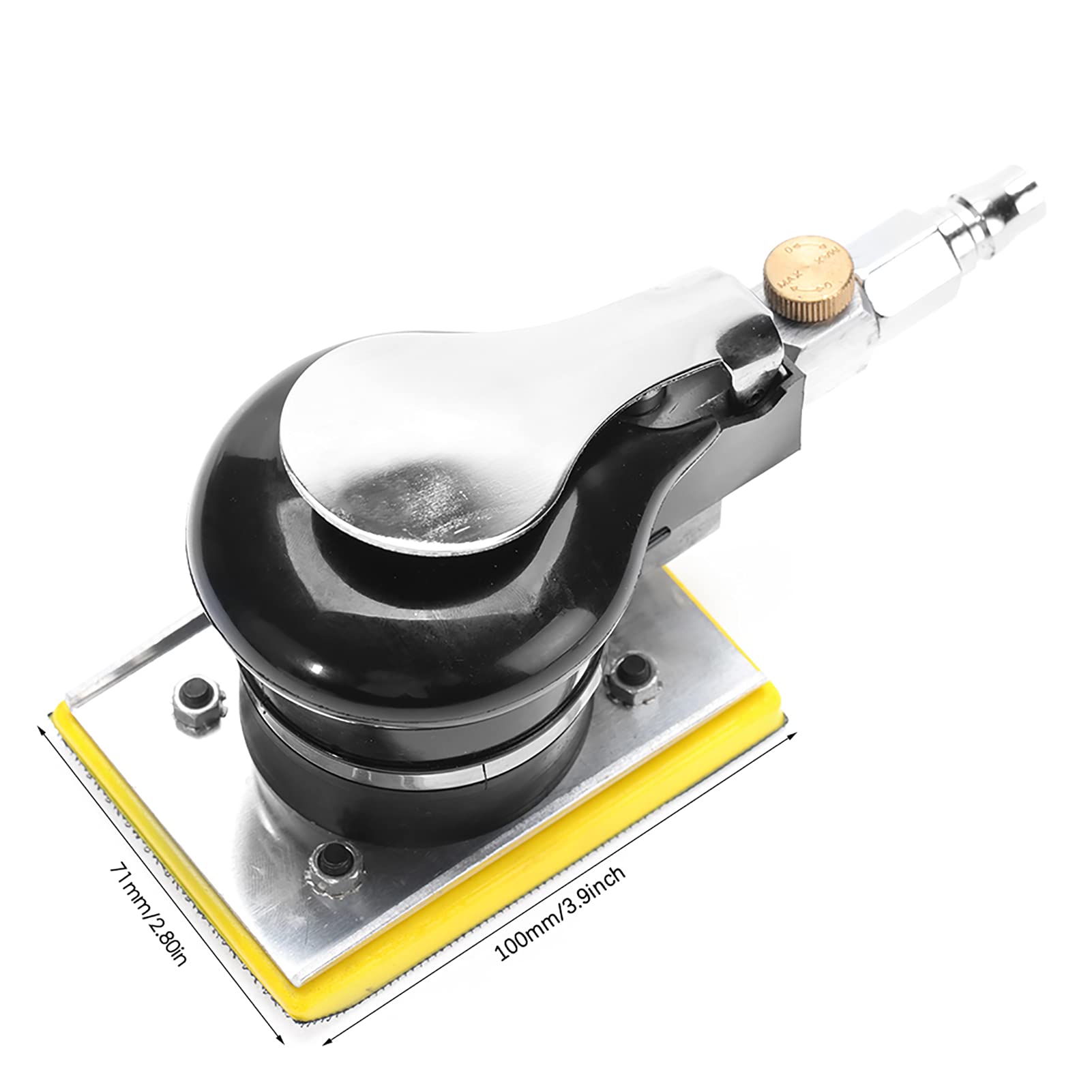 Marhynchus Mini Lijadora Orbital Neumática, Lijadora de Aire de 10000 RPM, Pulidora, Herramienta de Pulido, Velocidad Ajustable y Baja Vibración para Muebles de Piedra, Metal, Pulido