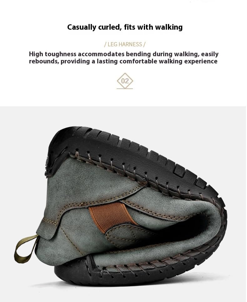 Beelovy Shoes for Men, EaseStep Leather Sneakers – Soft Comfort & Orthopedic Support, Mens Casual Leather Shoes3