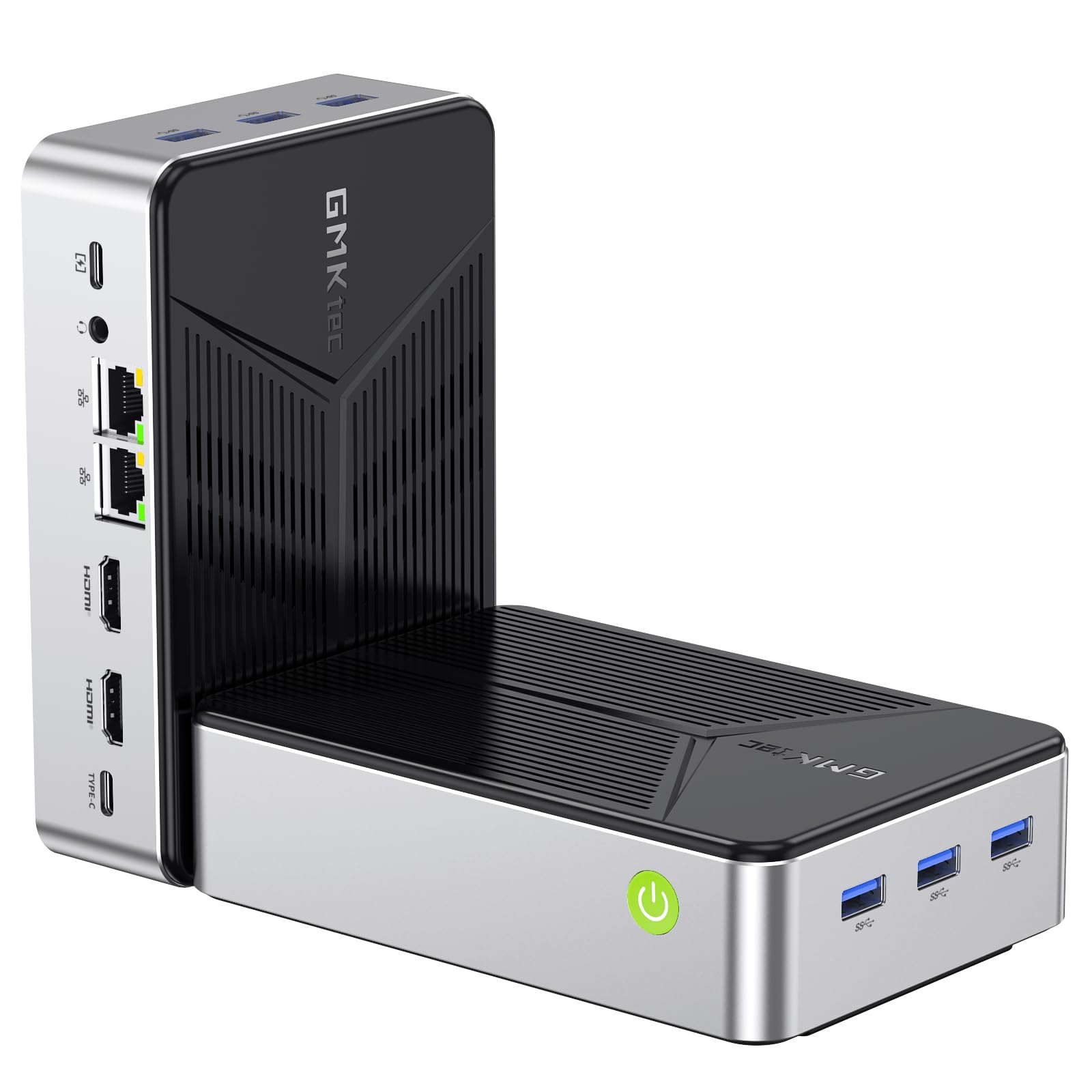 GMKtecMini PC NAS, New G9 Intel N150 Dual Boot Linux+OS Desktop Computer 12GB DDR5 64GB EMMC + 1TB M.2 SSD, 4*M.2 NVMe Slots, Dual NIC 2.5GbE, USB-C/USB 3.2 10Gbps, Network Attached Storage