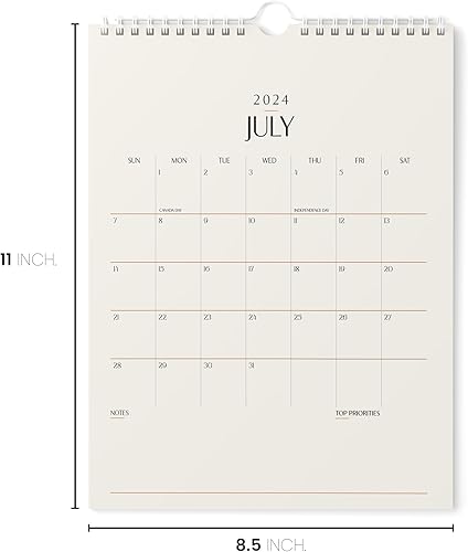 Miniatura 6 de Calendario 2024  Calendario de pared vertical 2024 de 8.5 x 11 pulgadas hasta junio de 2025  Fácil planificación con el calendario 2024  Calendario