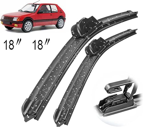 Miniatura 2 de Para Peugeot 205 1983-1998, limpiaparabrisas delantero, limpiaparabrisas delantero, escobillas para lluvia de automóviles, 18 pulgadas + 18 pulgadas
