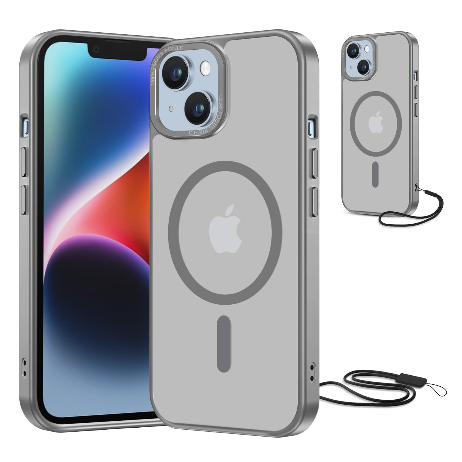 NEW'C Magnetisch Hülle für iPhone Serie kompatibel mit MagSafe Ultimate, stoßfest – starker Magnetismus und militärischer Schutz
