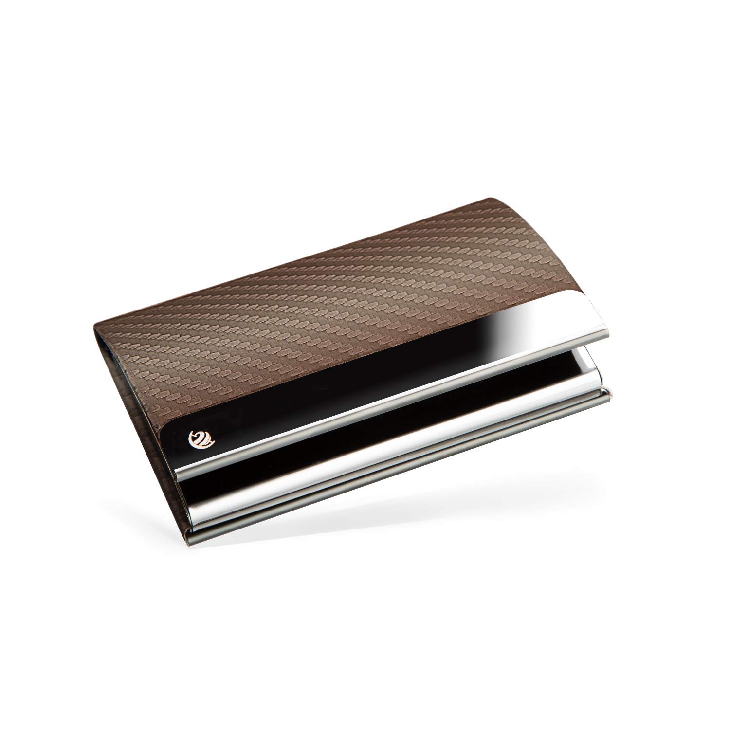 Portabiglietti Da Visita In Acciaio INOX | Chiusura Magnetica, Fino A 20 Biglietti, Design Elegante - Rosa Carbonio - Foto 8