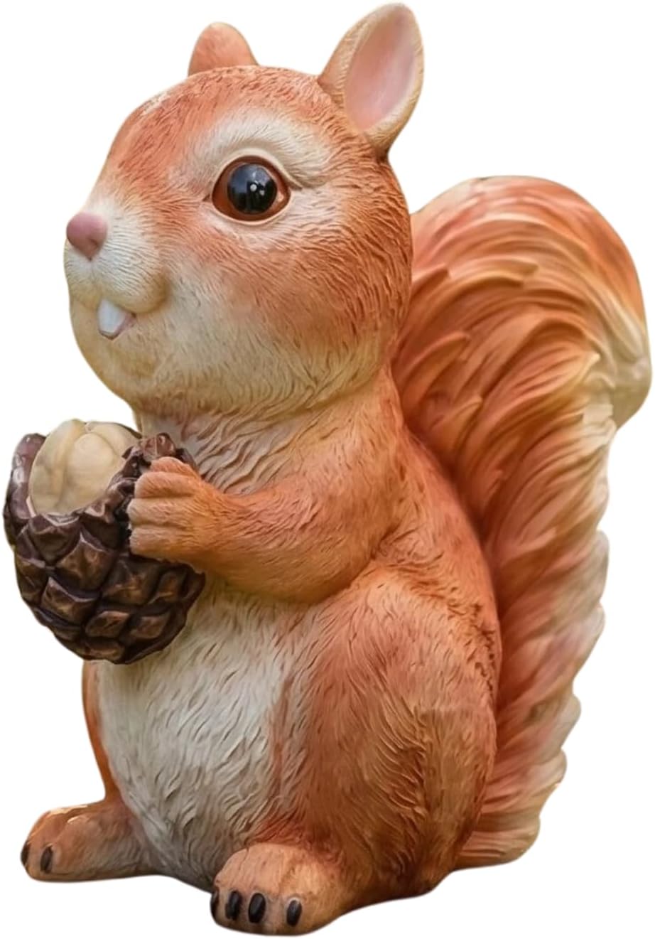 Squirrel Statue Outdoor Decor for Garden, 4.95" Fairy Yard Figurines Home Sculptures for Lawn Patio Front Porch Backyard