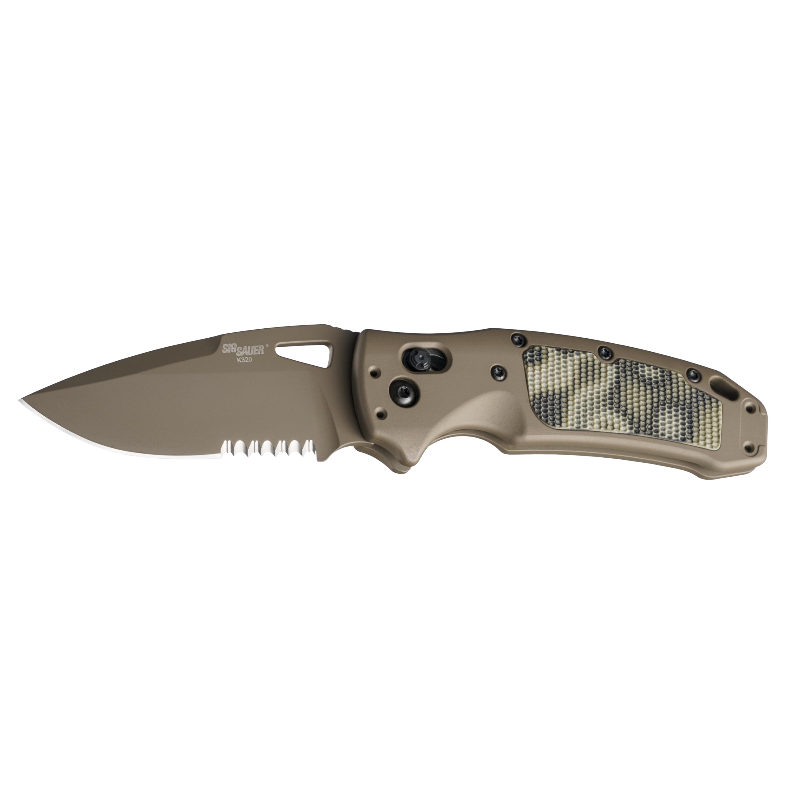 Hogue SIG SAUER K320 AXG Scorpion 3.5” Partially Serrated Drop Point Blade
