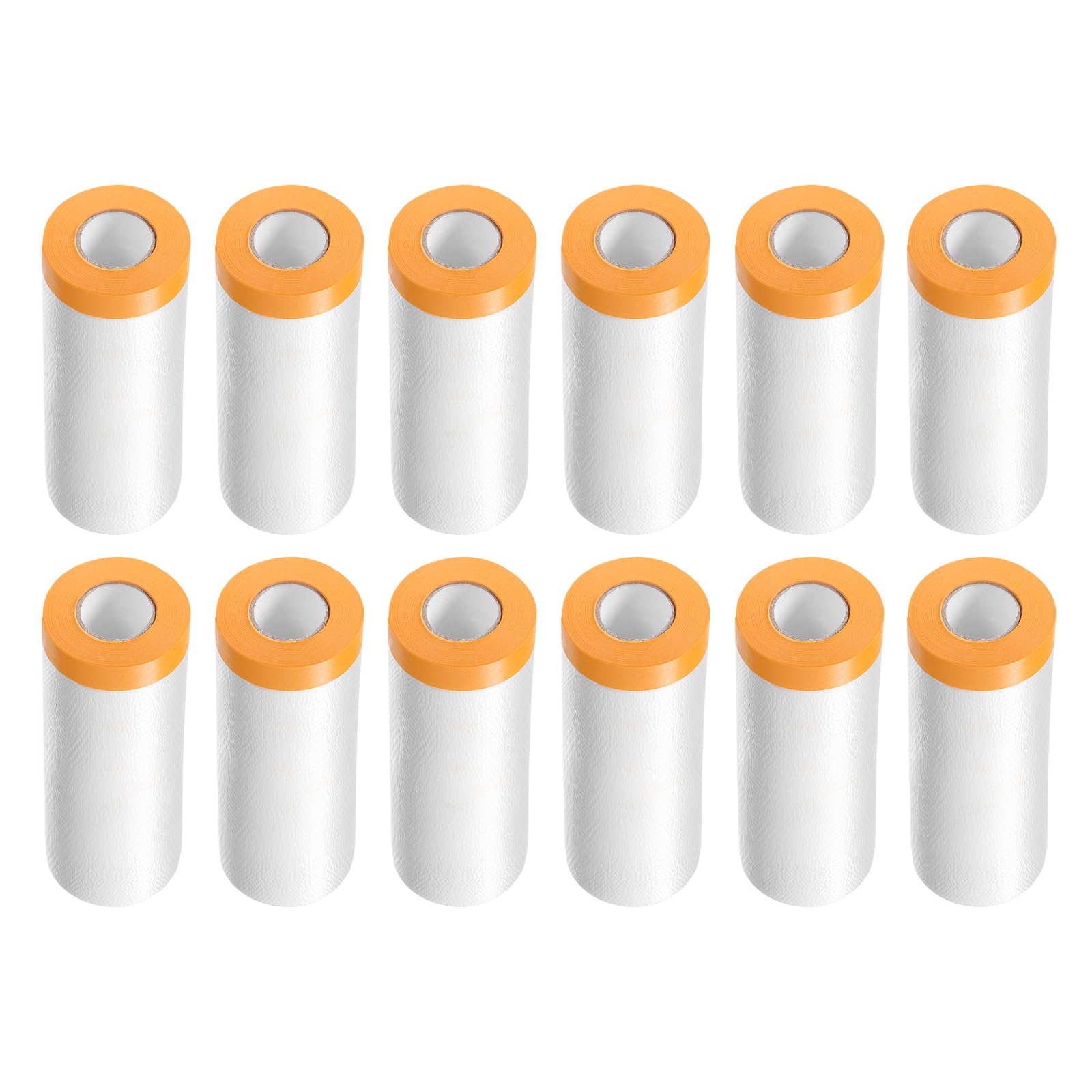 QUARKZMAN 12 Rotoli di Pellicola Mascherante Pre-Incollata 35.4" x65.6ft Nastro e Telo in Plastica per Pittori con Nastro Pellicola Protettiva per Verniciatura Automobilistica