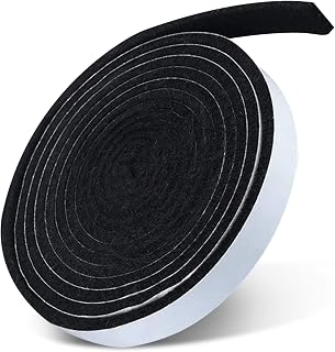 Carkio Smoker Gasket Seals, High Temp Grill Gasket Self Stick Felt, High Heat Smoker BBQ Gasket Fireproof Tape for Smokers BBQ Lid, 3/4" x 1/8" 15 Feet