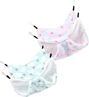 2 Peças Hamster Rede Brinquedos Para Animais De Estimação Themberchaud Pelúcia Tubos E Túneis Para Animais De Estimação Pendurado Cama Cobaia Acessórios Rato Rede Hamster Balanço