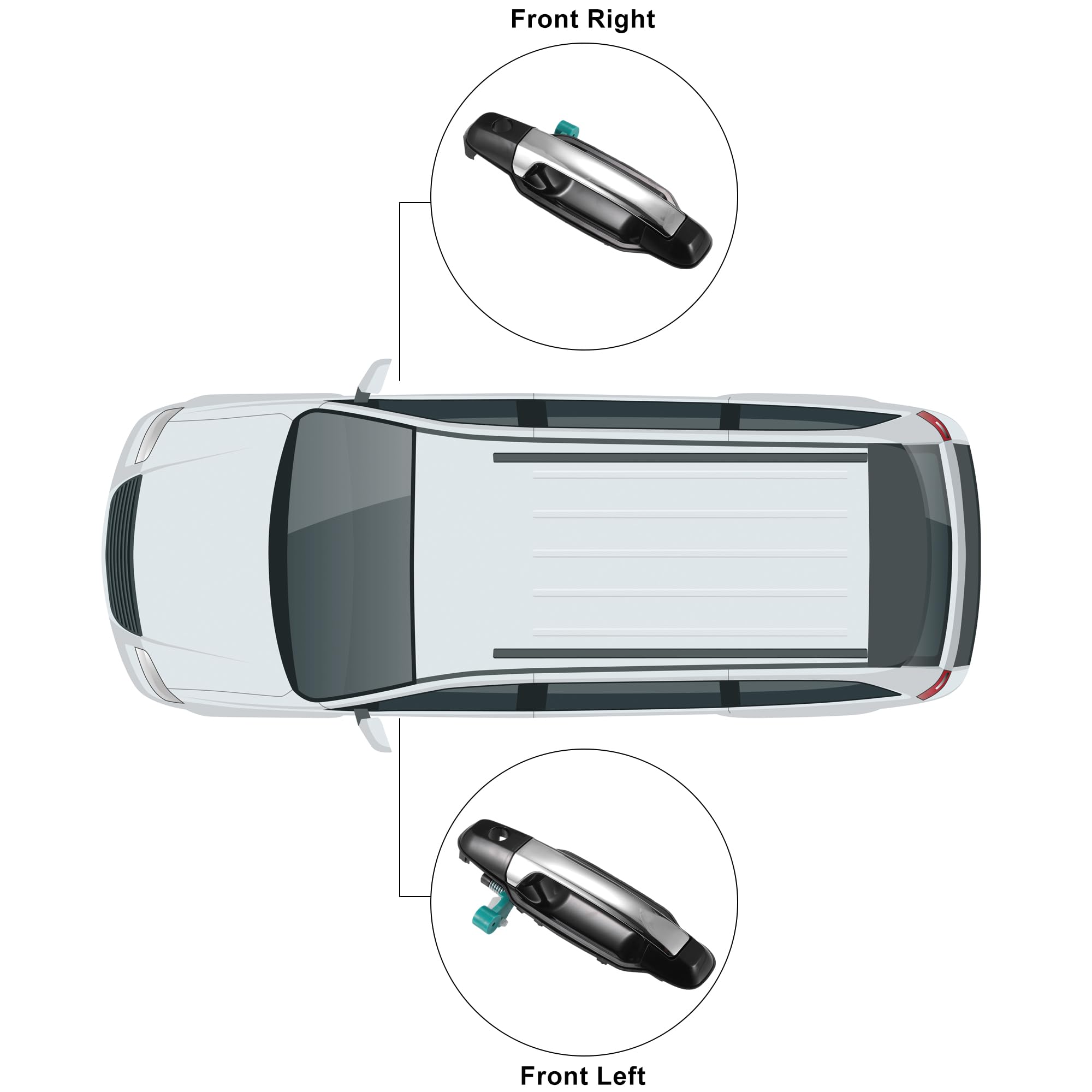 A ABSOPRO Manija De Puerta Exterior Delantera Izquierda Y Derecha Para Kia Sorento - 1 Unidad