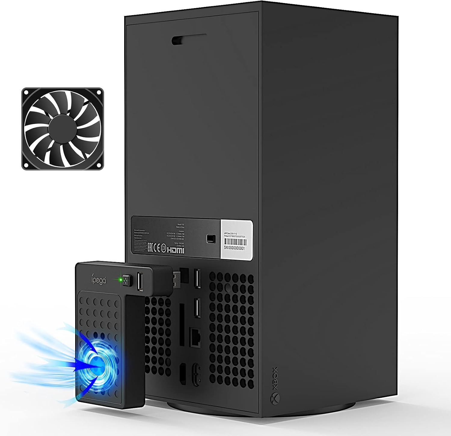 Cooling Fan for Xbox Series X Upgrade Game Console Cooler Cooling System with USB Hub Port