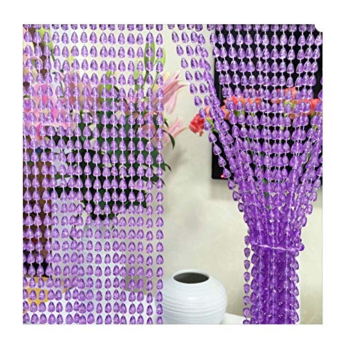 WENZHE Beaded Door Curtains for Doorways Bead String Curtain for Room Dividers Acrylic Encryption Home Decoration Entrance Partition Curtain, 2 Colors, Customizable