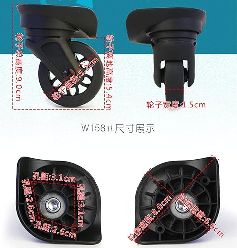 Miniatura 2 de Ruedas de equipaje de repuesto W158# (Di Largo) Kit de reparación de ruedas de maleta, ruedas de equipaje