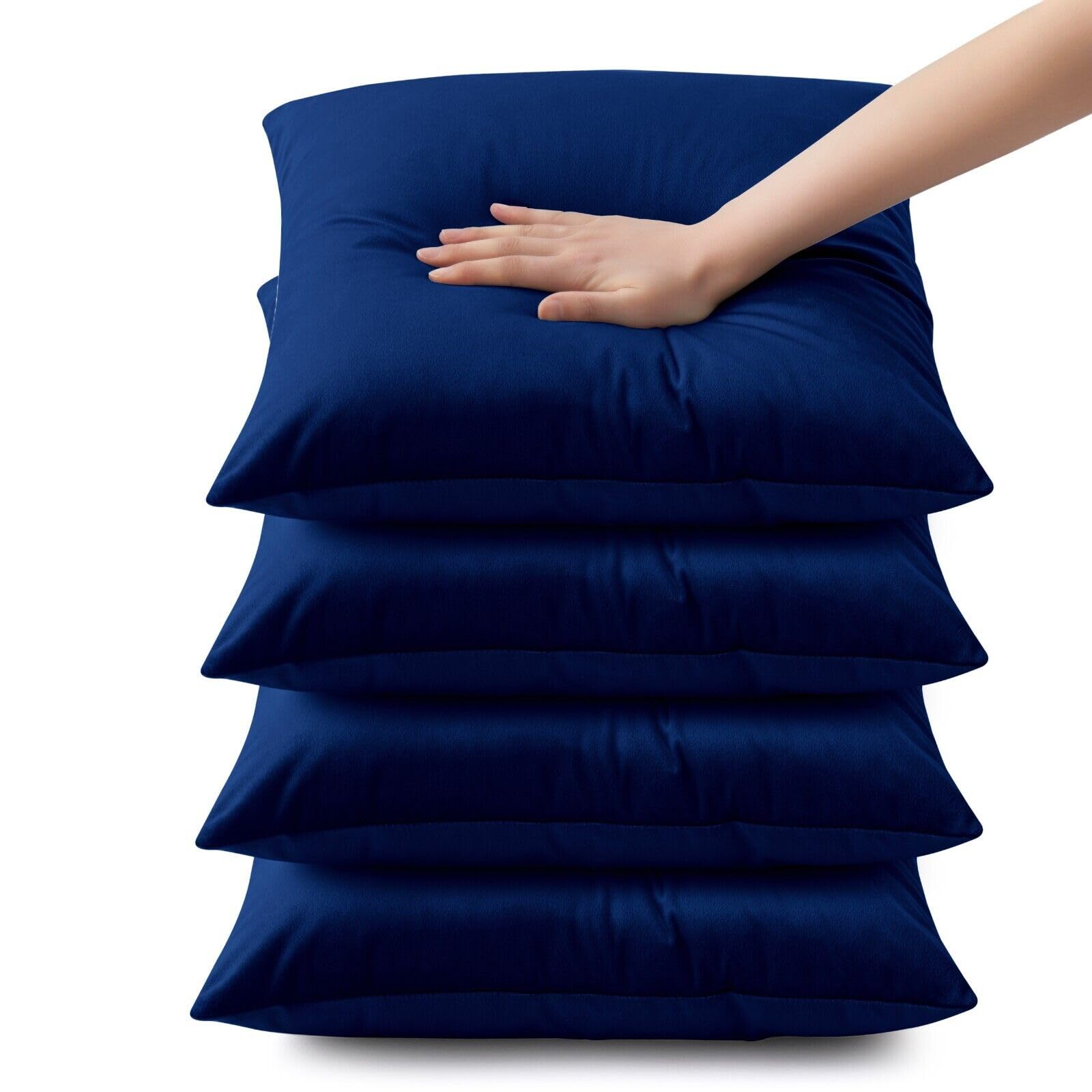 Seechoo Velvet Cushion Covers, Set of 4, 45x45cm, Extra Soft Plush, 17 Colours — image 1