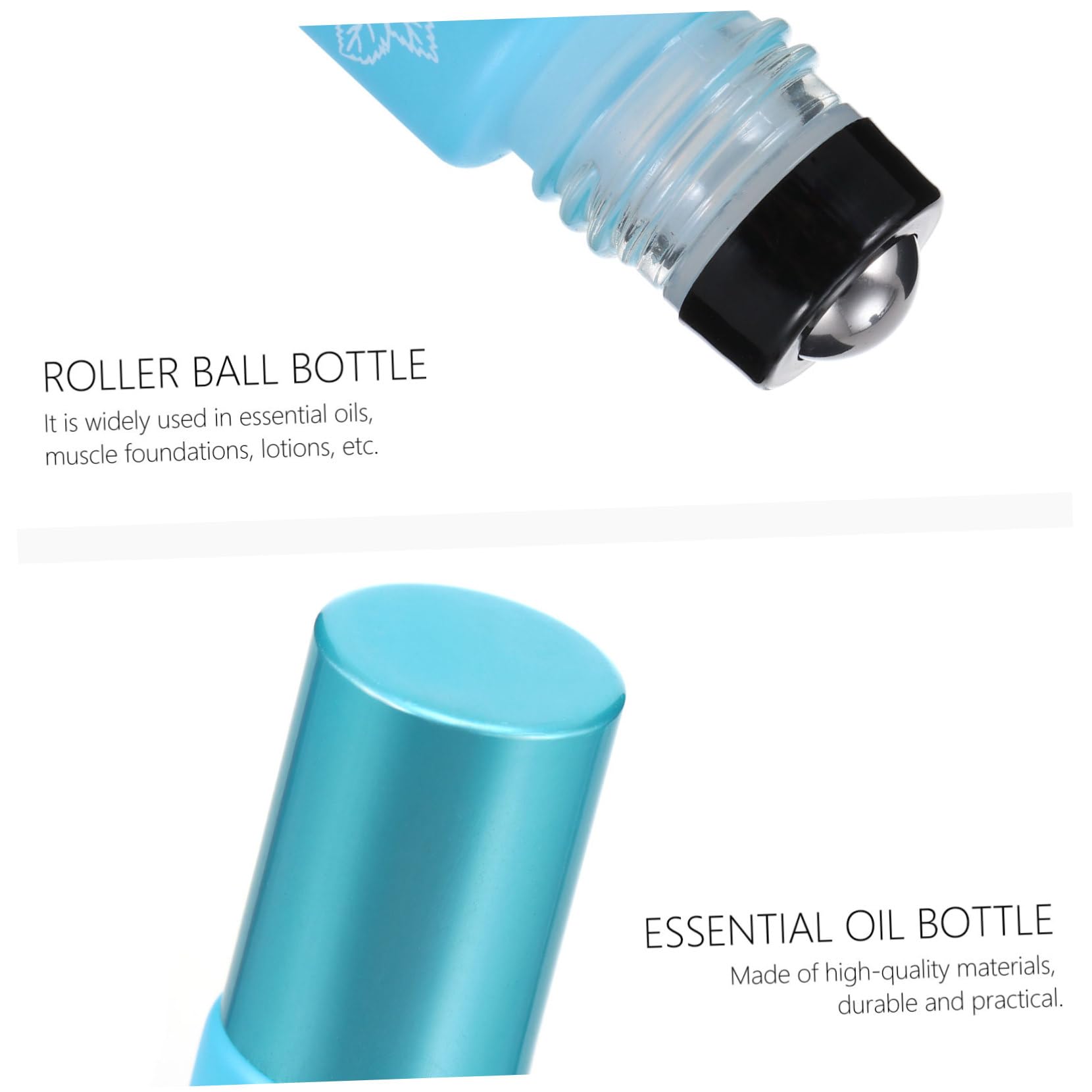 Bottiglie Roll-on in Vetro da 6 Pezzi per Oli Essenziali | Formato Viaggio, Design Sfera per Dosare Profumi, per Altri Liquidi e Uso Tascabile