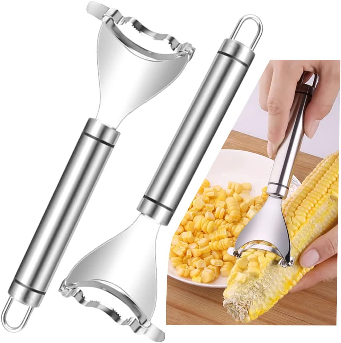 Pampered Chef Corn Kernel Cutter Corn Peeler Thresher