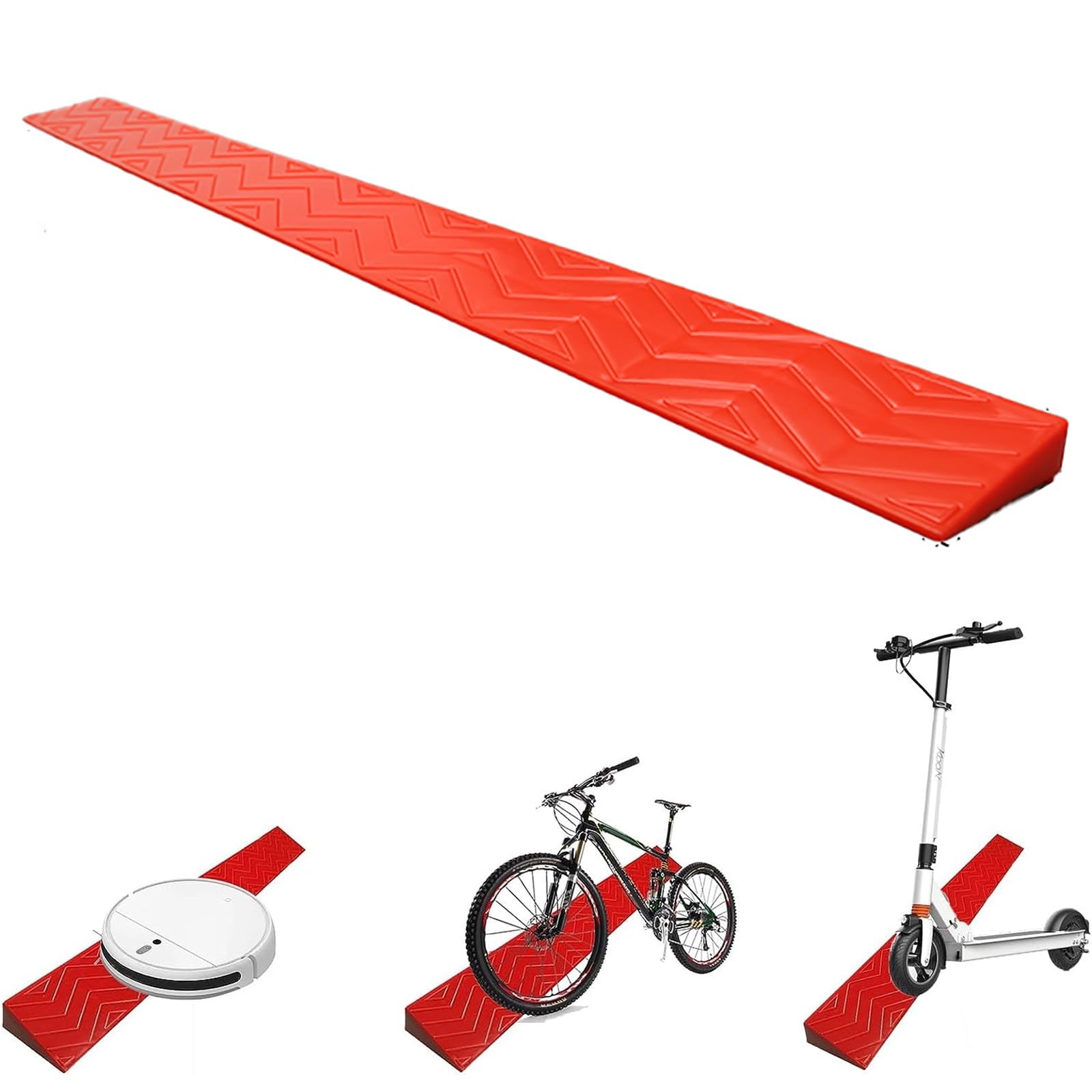 Rampe de seuil antidérapante avec bande de transition portable pour portes intérieures