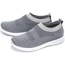 Comfy - Elegant Orthopedic & Extremely Soft Shoes Women Slip On Trainers Sneakers Pumps Ladies Breathable Comfy Loafers Gray,9