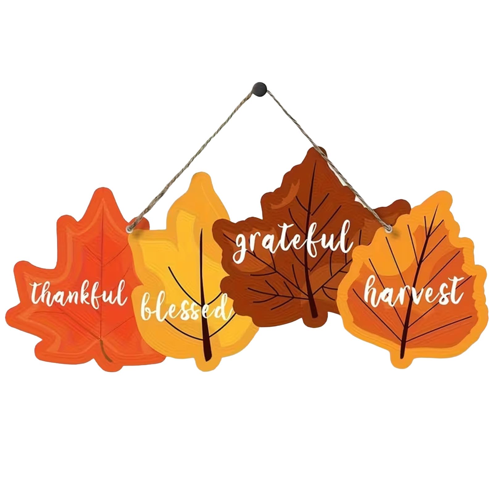 anwhriet Rustic Farmhouse Fall Door Sign, Maple Leaf Wooden Thanksgiving Door Hanger, Welcome Wall Hanging Plaque for Front Porch Home Autumn Decor A