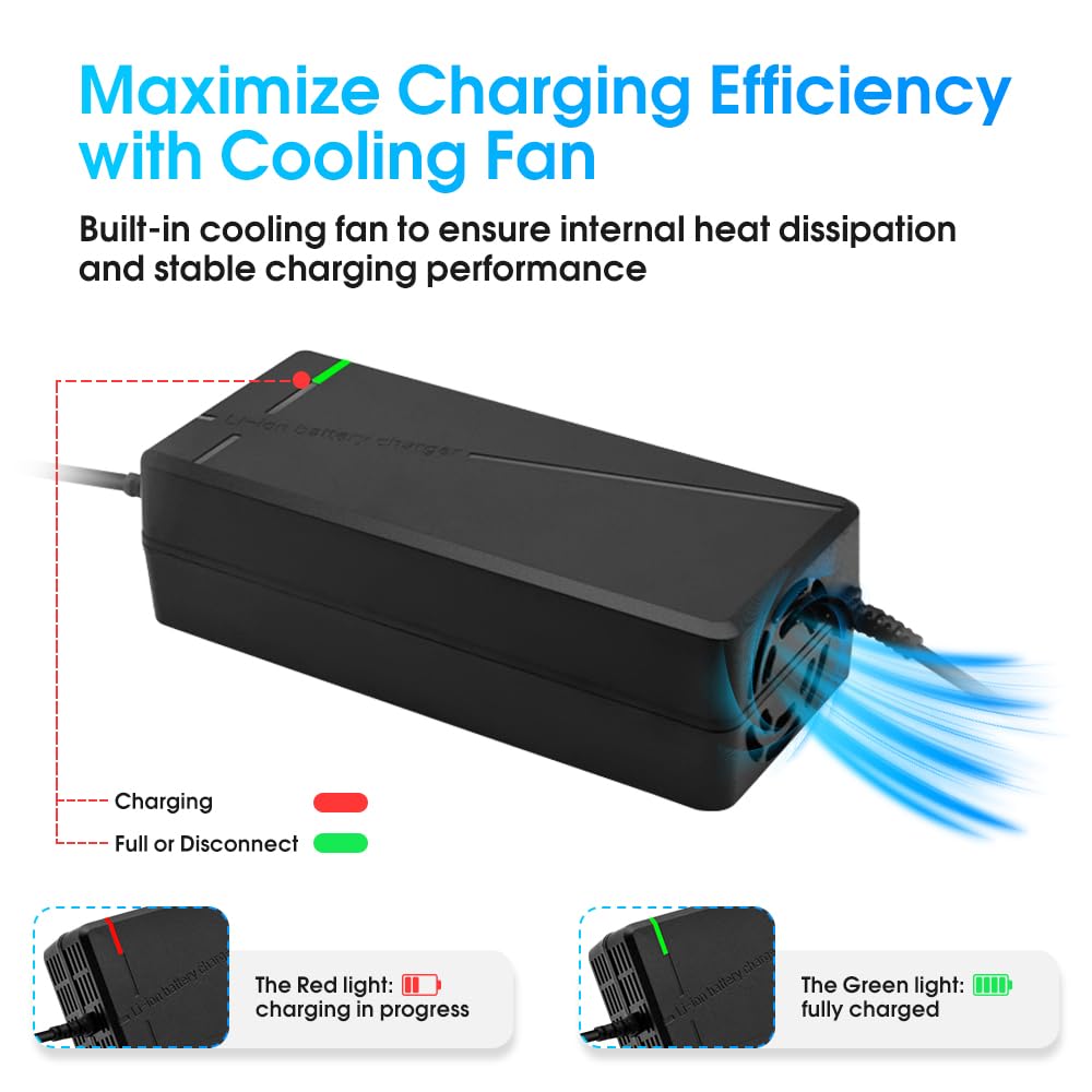 Amazon.com: QKDIM 67.2V5A Charger with 6-in-1 Plug for 60V Lithium