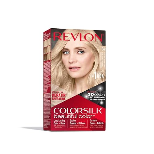 Revlon Colorsilk - Tinte permanente para el cabello, con cobertura 100% de las canas, sin amoníaco, con queratina y aminoácidos, rubio natural disponible en Yaxa Mexico